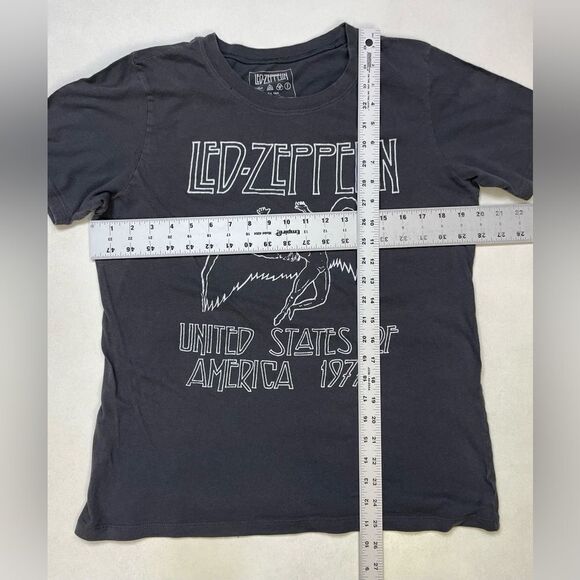 Led Zeppelin US Tour 1977 Retro Graphic Women Medium Gray Short Sleeve Music - Picture 5 of 5